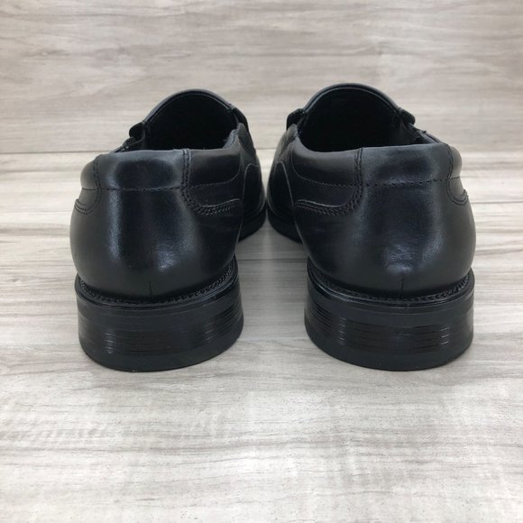Franco Fortini Loafers Mens 9.5M Keith Black Leather Slip On Shoes main image 6